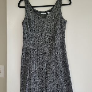 New York & Company Black and White Midi Dress